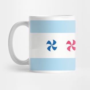 Pinwheel Chicago Flag Mug